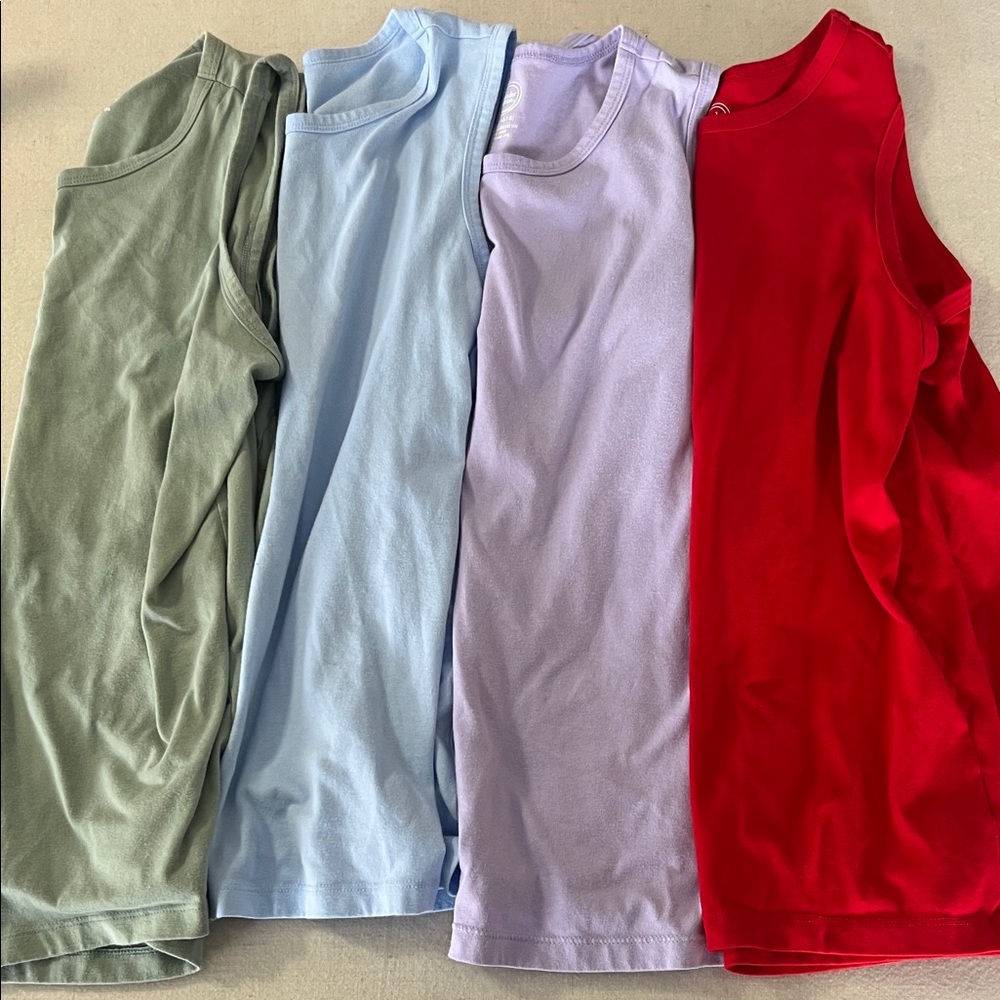 wonder nation Sage Green Crewneck Tank Top